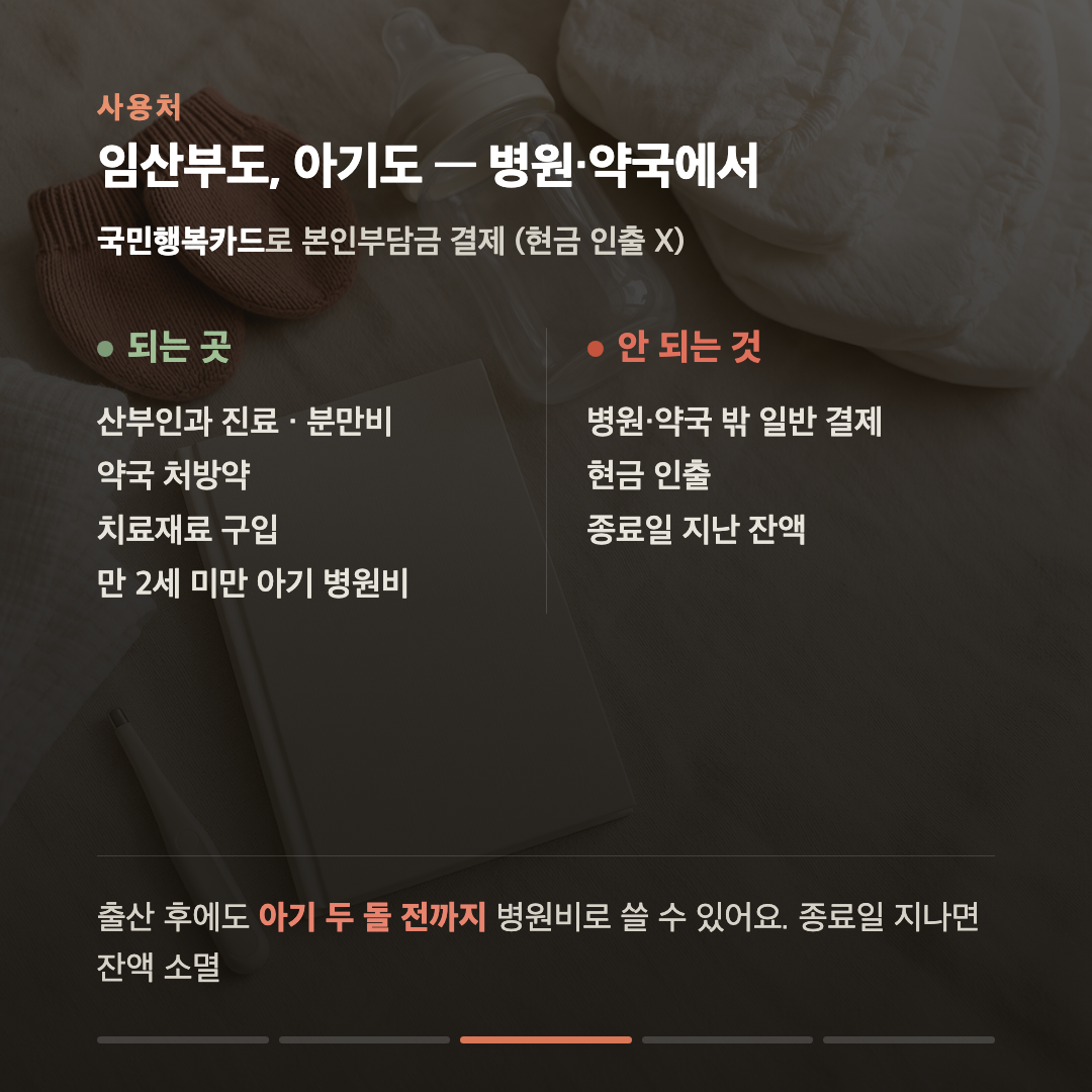 임신·출산 진료비 바우처 100만원, 쌍둥이는 200만원 — 출산 후 2년, 아기 병원비로도 씁니다 카드 3